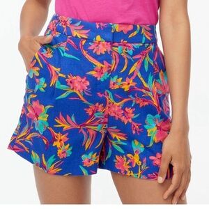 J. Crew linen blend floral shorts size 4.